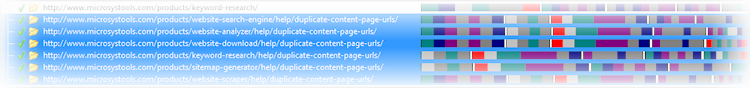 pages with similar content are grouped together